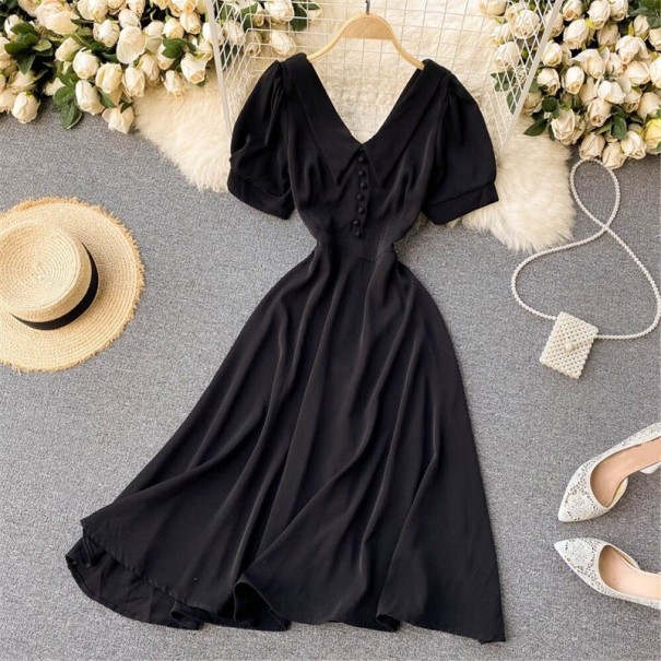 Robe midi femme P924 noir XS