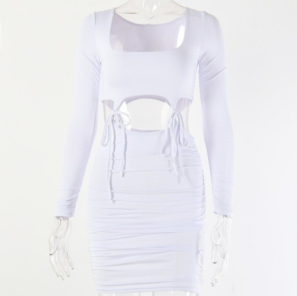 Robe mini deux pièces pour femmes blanc S