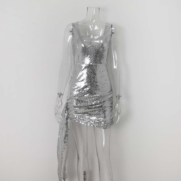 Robe Mini Femme Amber argenté S