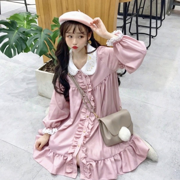 Robe mini fluide à volants 1