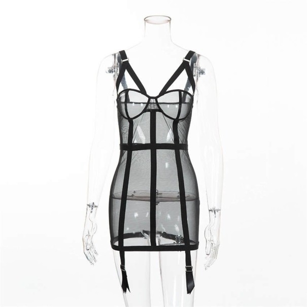 Robe mini sexy transparente S