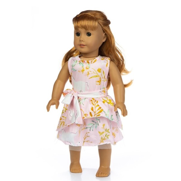Robe pour poupée rose clair 1
