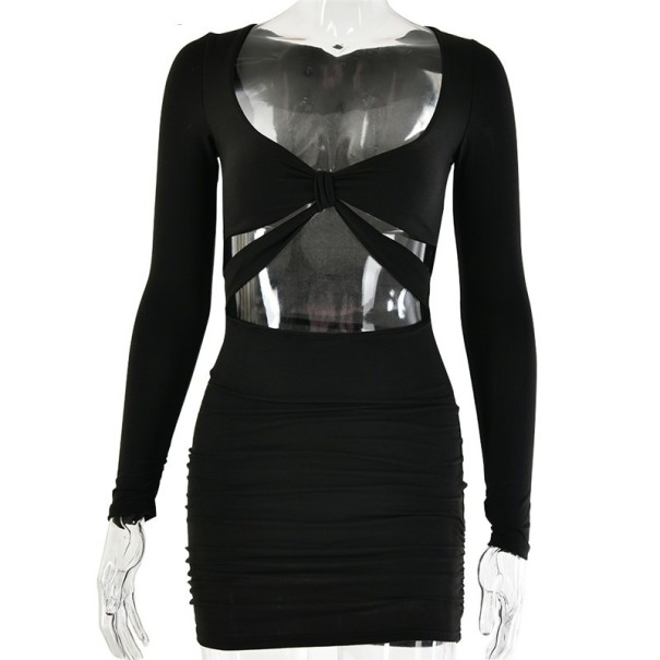 Robe sexy en stretch noir S