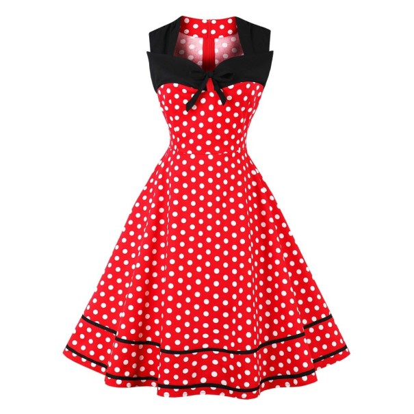 Robe vintage avec jupe évasée S 5