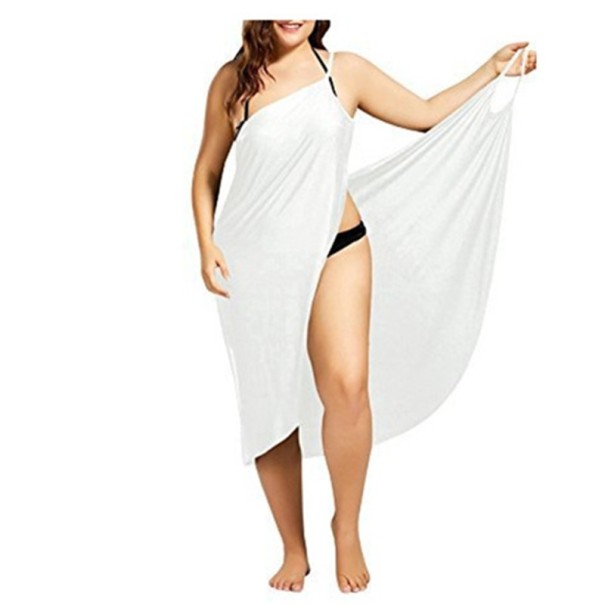Robes de plage pour femmes blanc 3XL