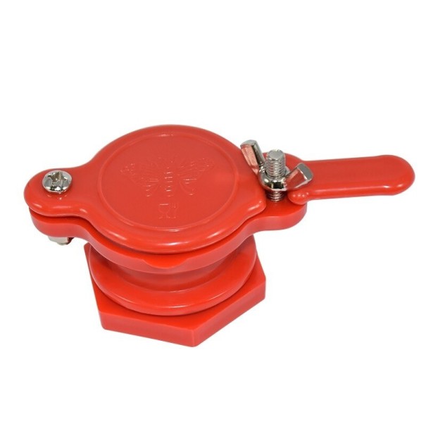 Robinet en plastique pour extracteur de miel rouge