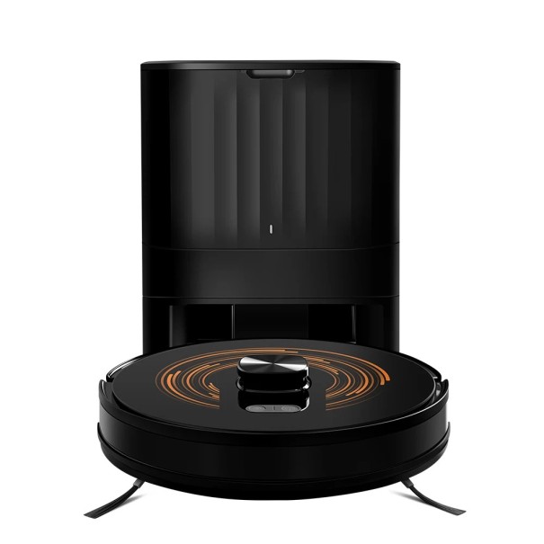 Robotstaubsauger 4 in 1 Saugleistung 6500 Pa Selbstentleerungsstation Laser-Navigation SLAM HEPA-Filter Schwarz Zum Saugen, Kehren und Wischen