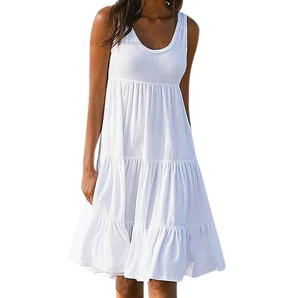 Rochie albă de plajă pentru femei XXL