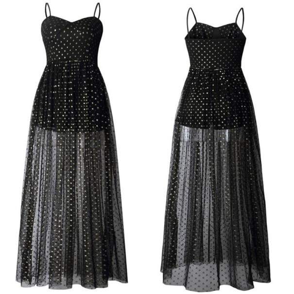 Rochie corset lunga negru L
