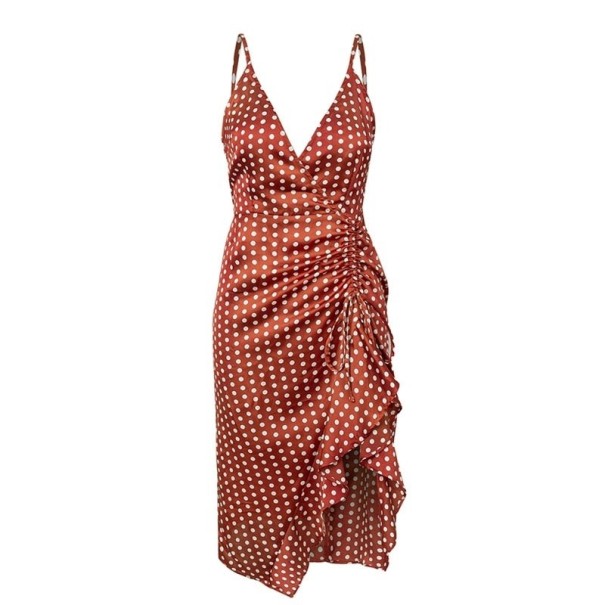 Rochie cu buline cu fantă M