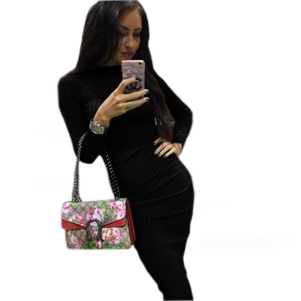 Rochie cu maneca lunga Alessandra negru S