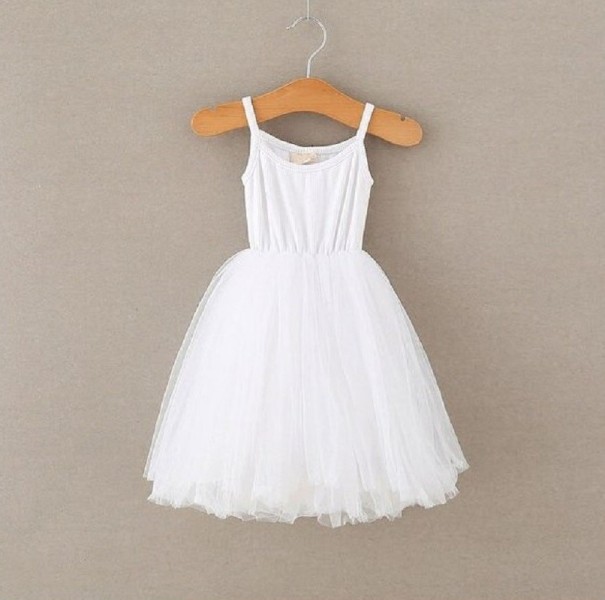 Rochie de bal de fată N78 alb 8