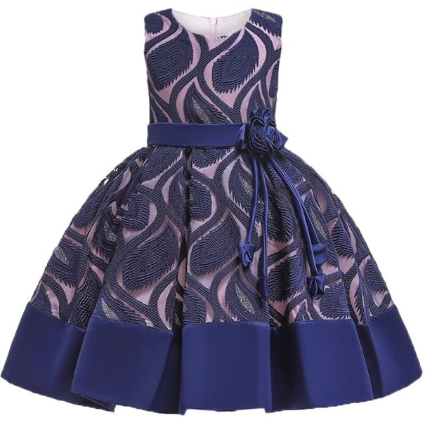 Rochie de bal pentru fete N165 albastru inchis 10