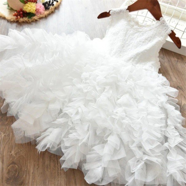 Rochie de bal pentru fete N173 alb 3
