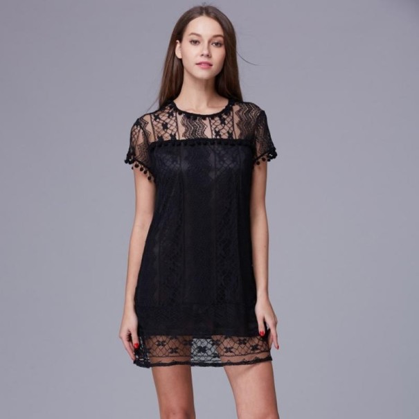 Rochie de dama din dantela J1730 negru M