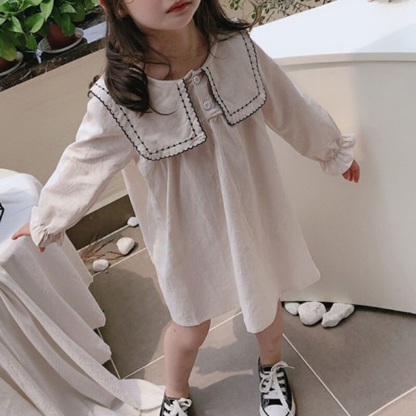 Rochie de fată N252 bej 5