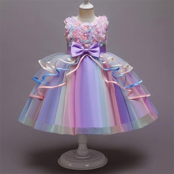 Rochie de fată N269 violet deschis 6