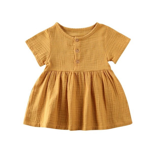 Rochie de fată N294 muştar 3