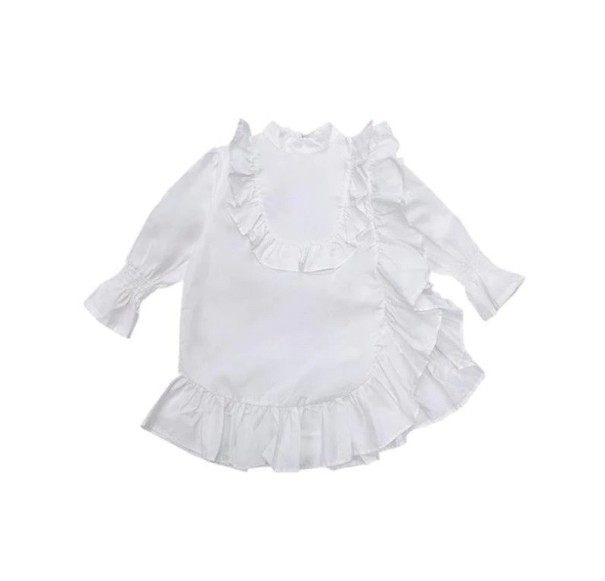 Rochie de fată N305 alb 10