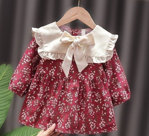 Rochie de fată N310 burgundy 12-18 luni