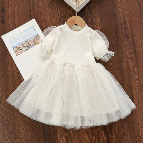 Rochie de fată N311 alb 3