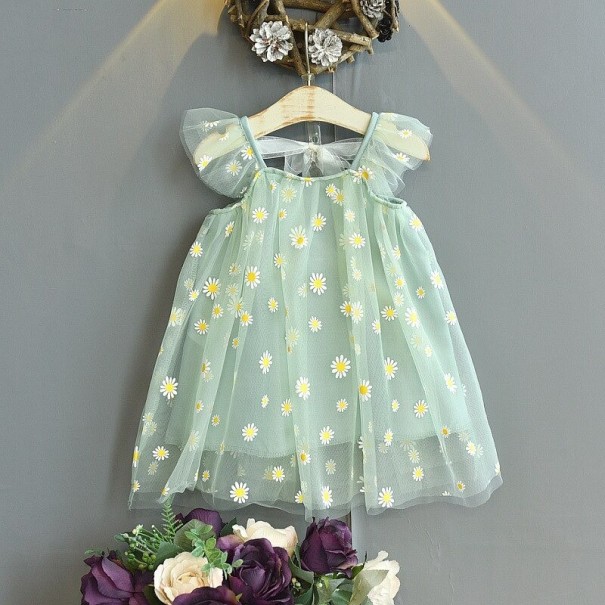 Rochie de fată N312 verde deschis 2