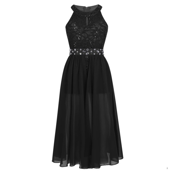 Rochie de fată N324 negru 12