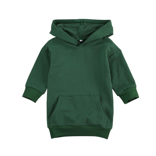 Rochie de hanorac pentru fete verde inchis 4