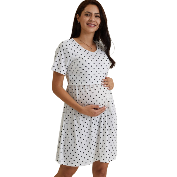 Rochie de maternitate N924 alb S