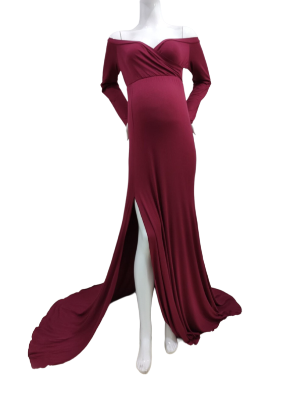 Rochie de maternitate pentru o sedinta foto burgundia S
