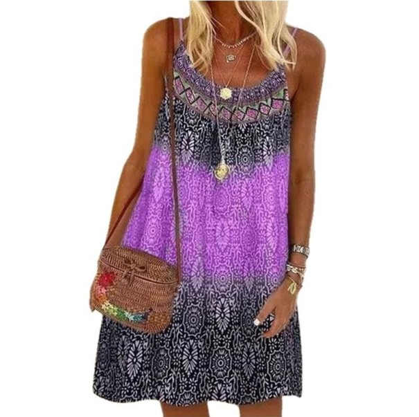 Rochie de plajă pentru femei P937 violet XL
