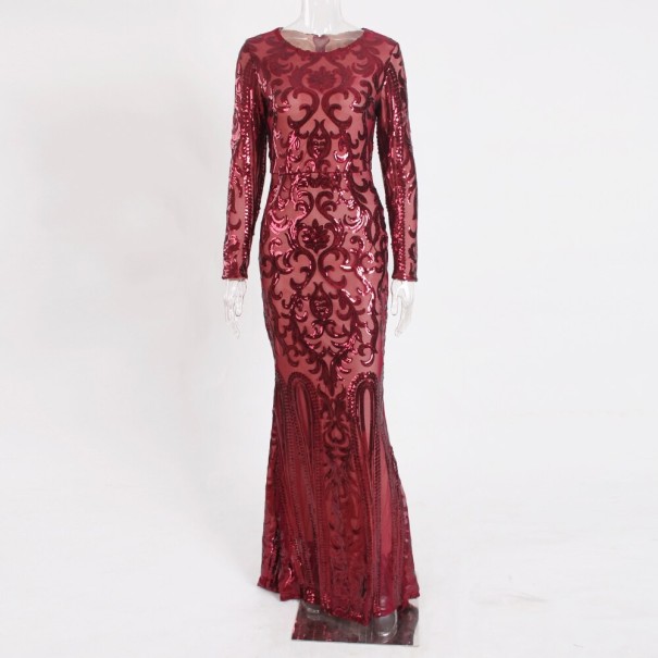 Rochie de seară lungă A1 burgundy M