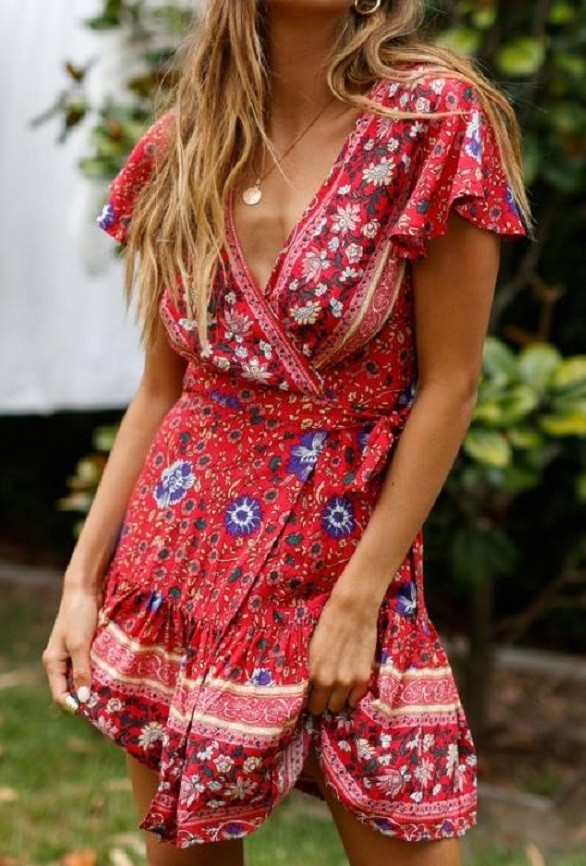 Rochie de vară cu volane XS 8