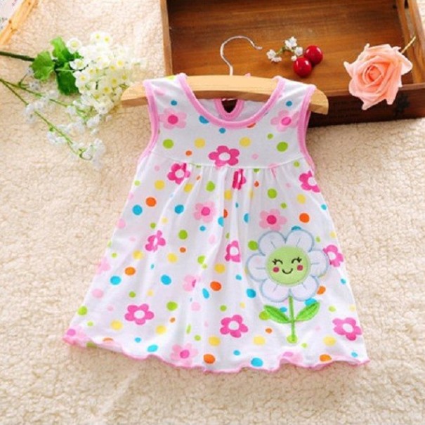 Rochie de vară de fată cu flori 12-18 luni