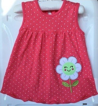 Rochie de vara fetita cu buline J618 6-9 luni F
