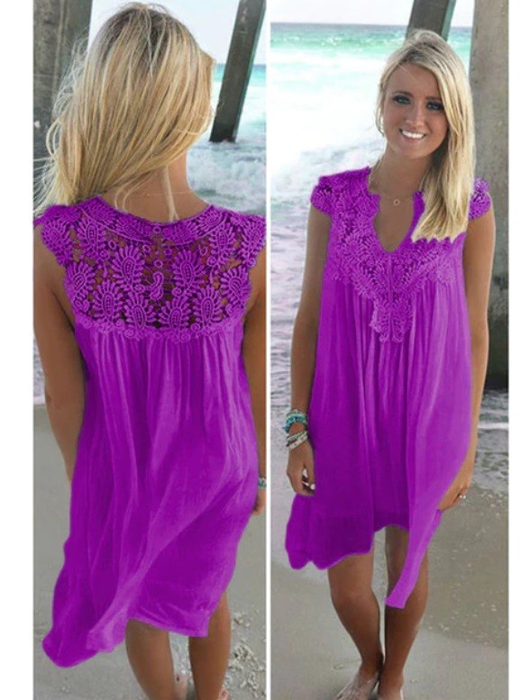 Rochie de vară pentru femei, vrac violet M
