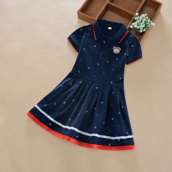 Rochie fetita N362 albastru inchis 10