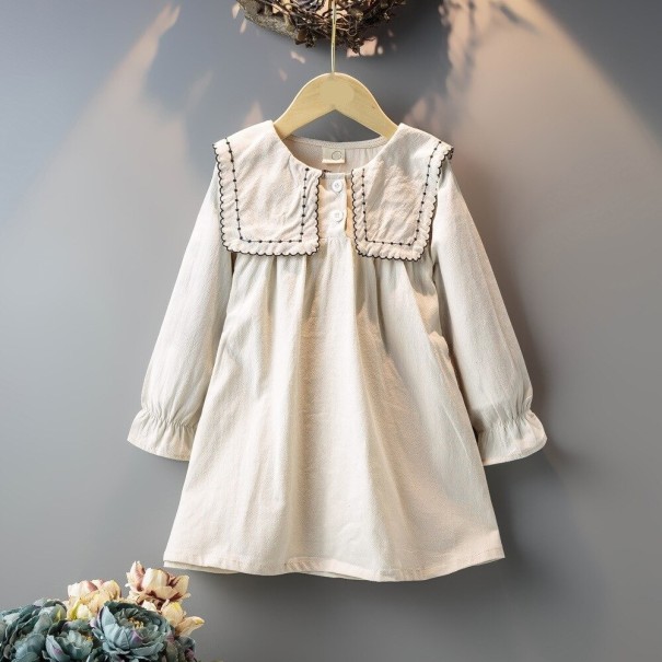 Rochie fetita N405 bej 5