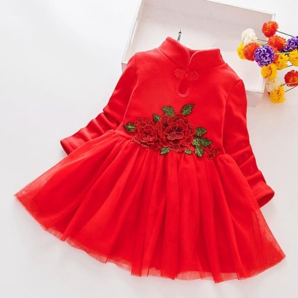 Rochie fetita N416 roșu 3