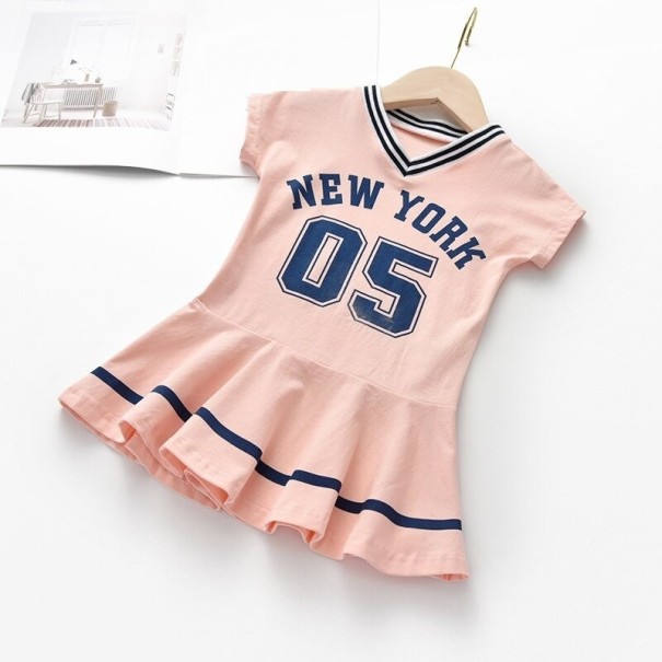 Rochie fetita N432 roz deschis 5