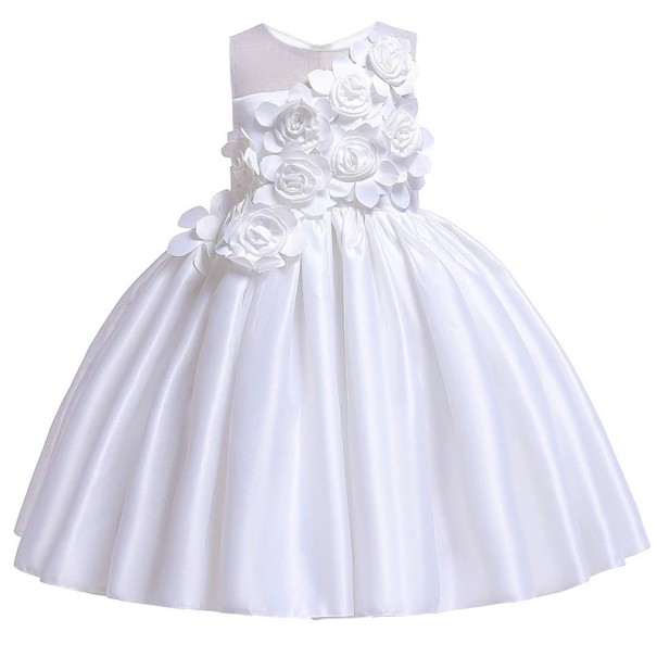 Rochie fetita N513 alb 4
