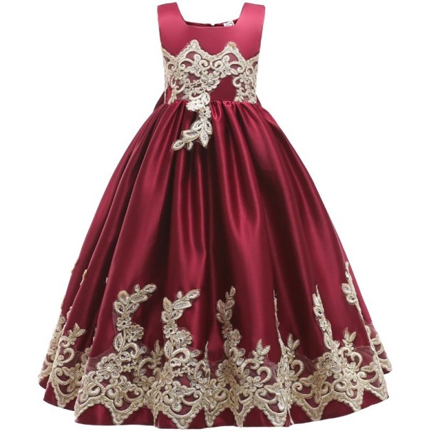 Rochie fetita N552 burgundy 11