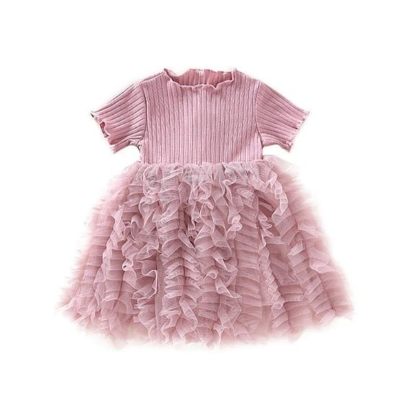 Rochie fetita N579 roz vechi 4