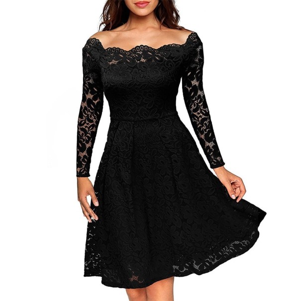 Rochie formală din dantelă negru S