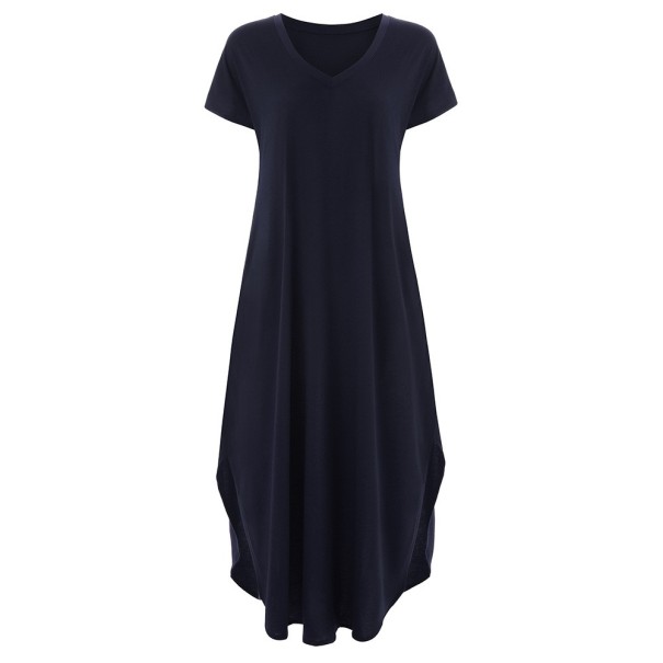 Rochie lungă de damă Susana albastru inchis XL