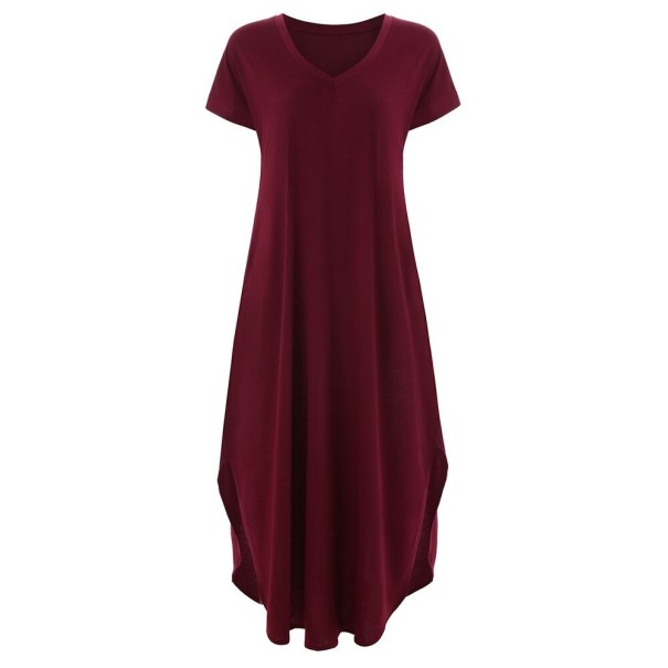 Rochie lungă de damă Susana burgundy XXL