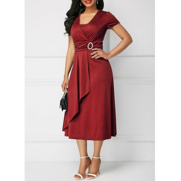 Rochie midi formala burgundy L