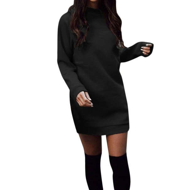 Rochie pulover scurtă negru M