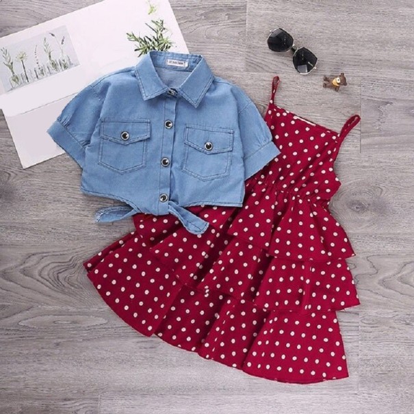 Rochie și cămașă de fată L1340 burgundy 4