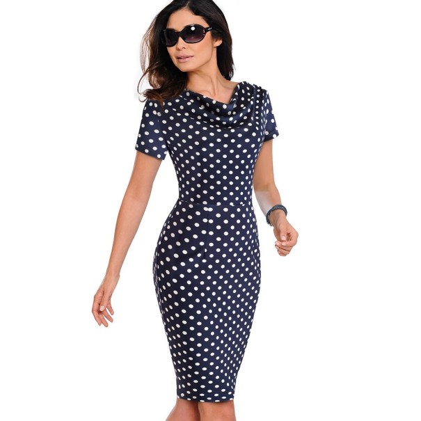 Rochie teacă cu model XL 8